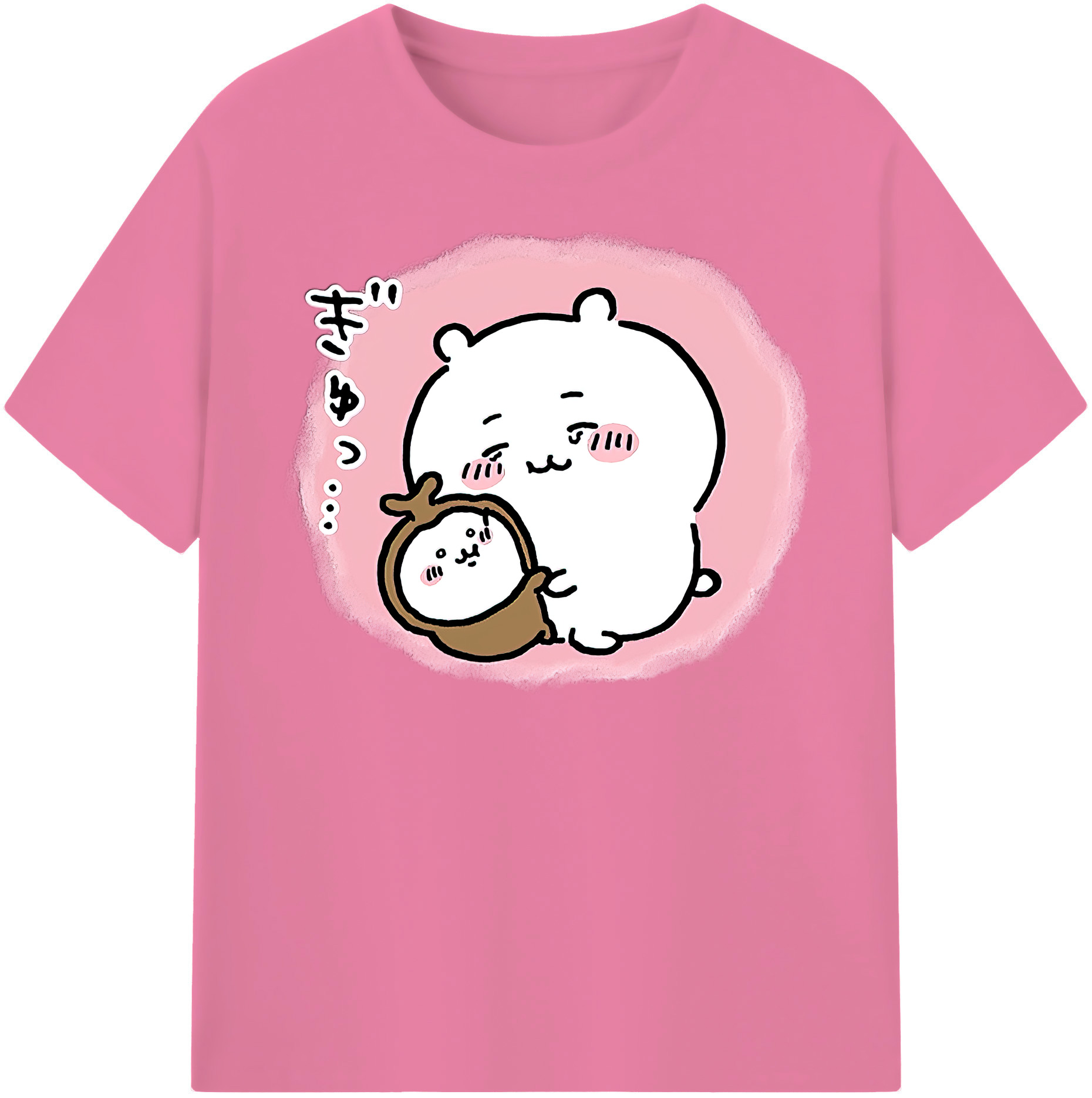 （画像用） ちいかわ ちいかわ Chii-kawa chiikawa 綿100％半袖Tシャツ（フロントプリント）